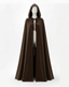 Dark Brown Vintage Hooded Cloak