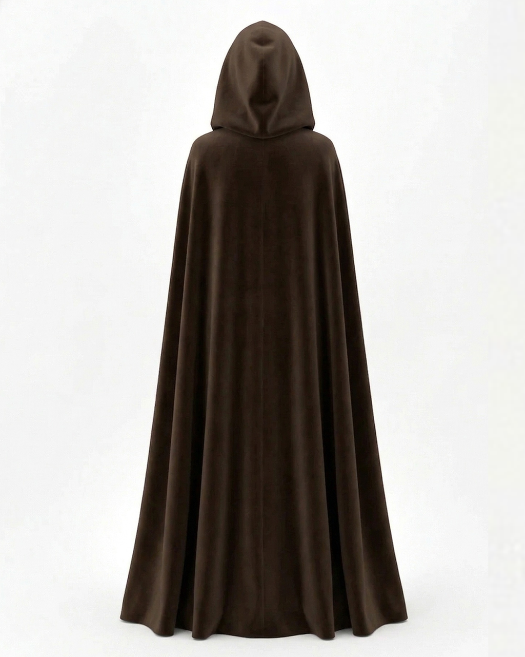Dark Brown Vintage Hooded Cloak