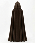 Dark Brown Vintage Hooded Cloak