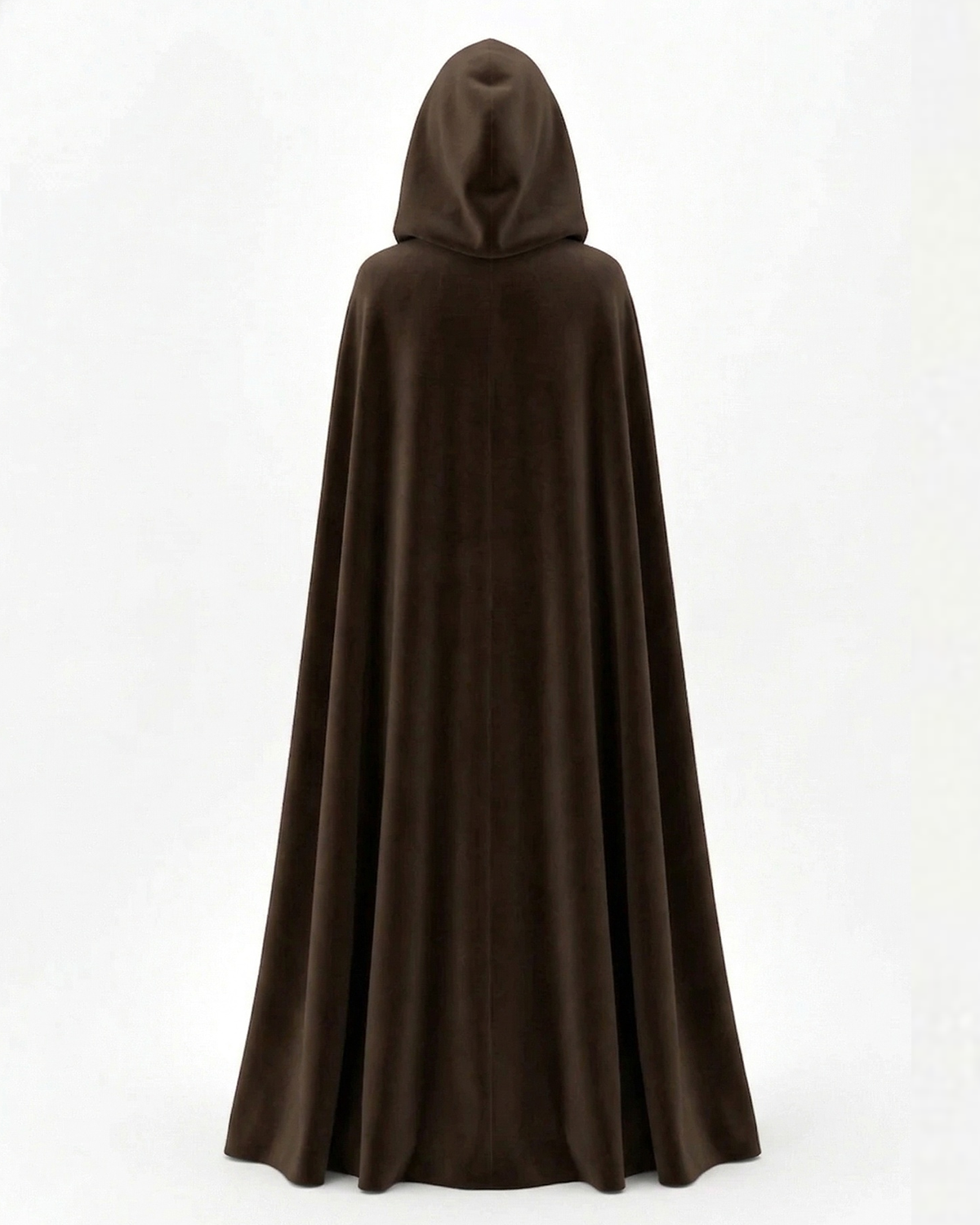 Dark Brown Vintage Hooded Cloak