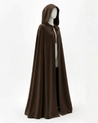 Dark Brown Vintage Hooded Cloak
