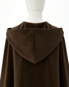 Dark Brown Vintage Hooded Cloak