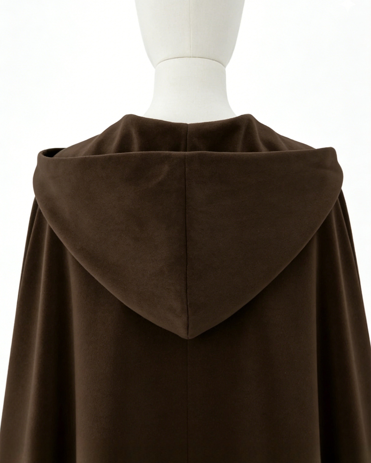 Dark Brown Vintage Hooded Cloak