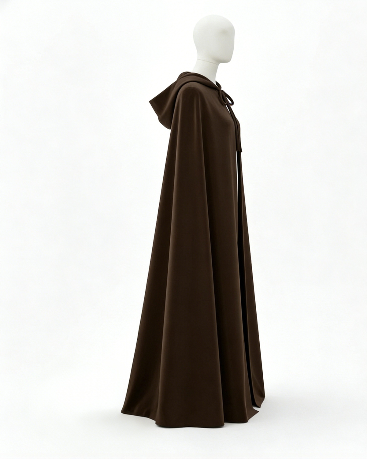 Dark Brown Vintage Hooded Cloak
