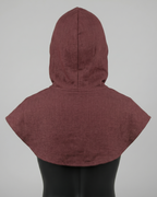 Wine Red Hooded Cape