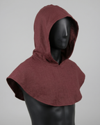 Wine Red Hooded Cape