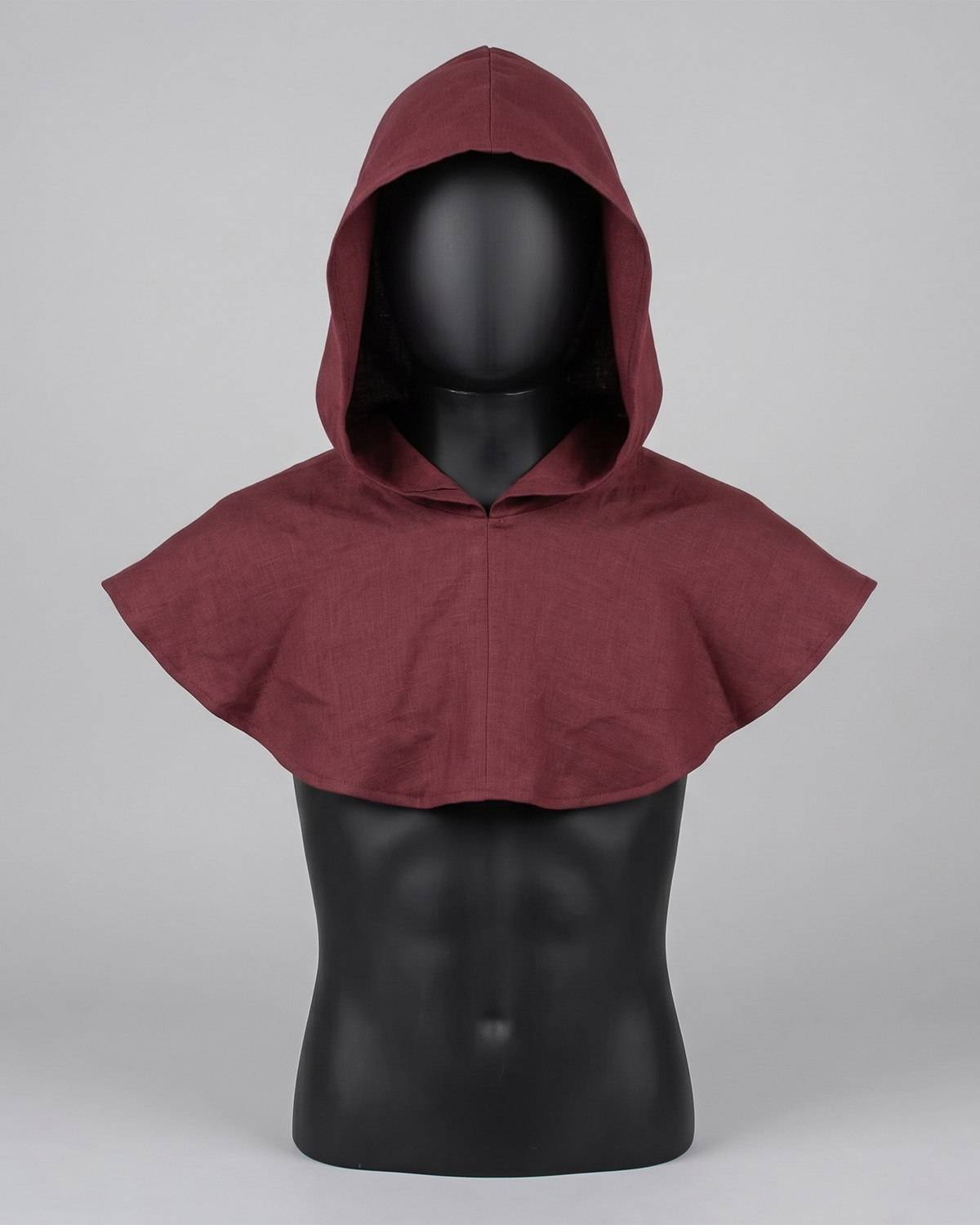 Wine Red Hooded Cape Main image