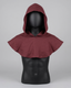 Wine Red Hooded Cape
