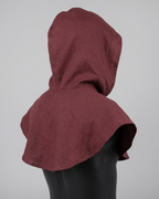 Wine Red Hooded Cape